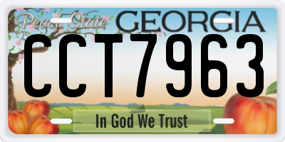 GA license plate CCT7963