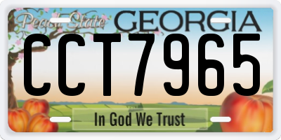 GA license plate CCT7965