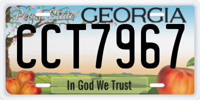 GA license plate CCT7967