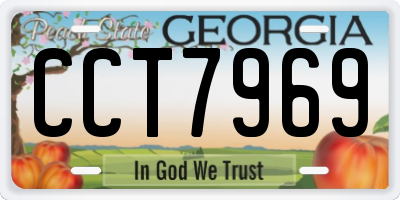 GA license plate CCT7969