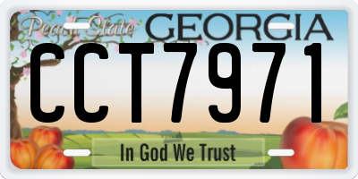 GA license plate CCT7971