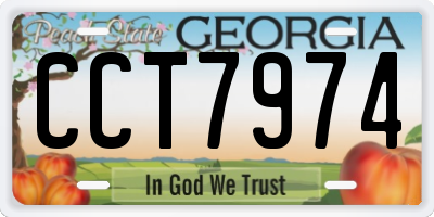 GA license plate CCT7974