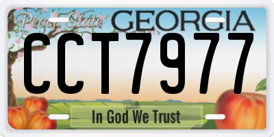 GA license plate CCT7977
