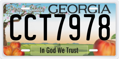 GA license plate CCT7978