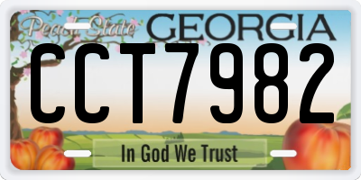 GA license plate CCT7982