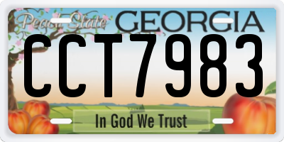GA license plate CCT7983