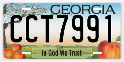 GA license plate CCT7991
