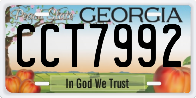 GA license plate CCT7992