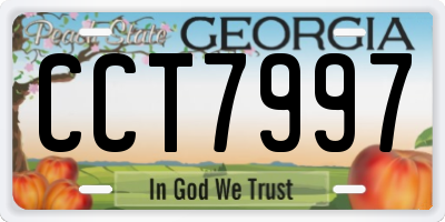 GA license plate CCT7997