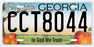 GA license plate CCT8044
