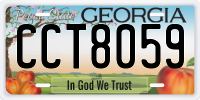 GA license plate CCT8059
