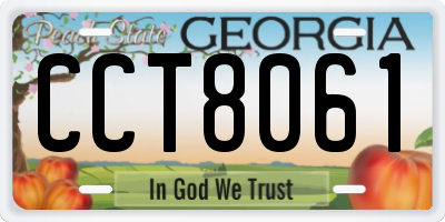 GA license plate CCT8061