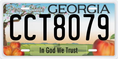 GA license plate CCT8079