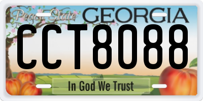 GA license plate CCT8088