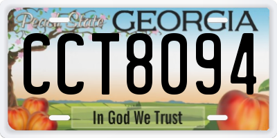 GA license plate CCT8094
