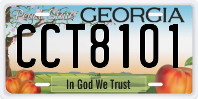 GA license plate CCT8101