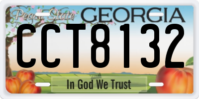 GA license plate CCT8132