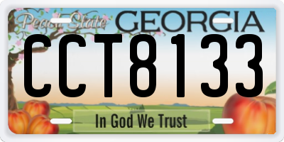 GA license plate CCT8133