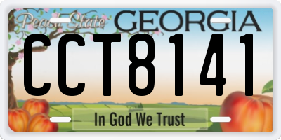 GA license plate CCT8141