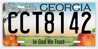 GA license plate CCT8142