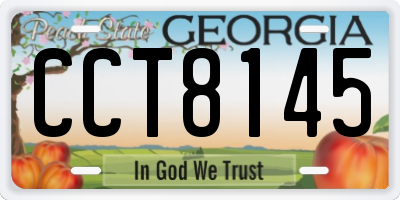 GA license plate CCT8145