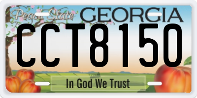 GA license plate CCT8150