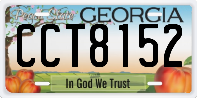 GA license plate CCT8152