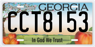 GA license plate CCT8153