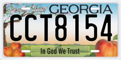 GA license plate CCT8154