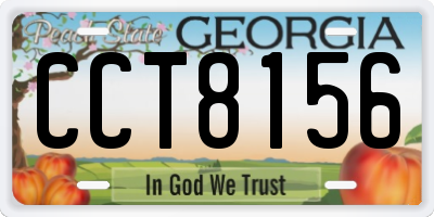 GA license plate CCT8156