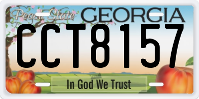 GA license plate CCT8157