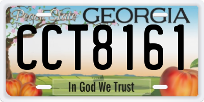 GA license plate CCT8161