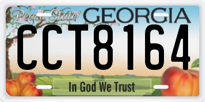 GA license plate CCT8164