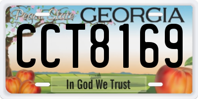 GA license plate CCT8169