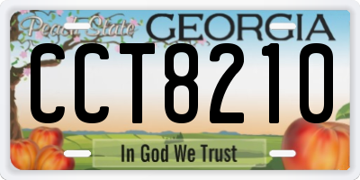 GA license plate CCT8210