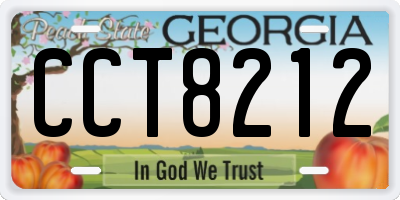 GA license plate CCT8212