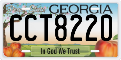 GA license plate CCT8220
