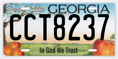 GA license plate CCT8237