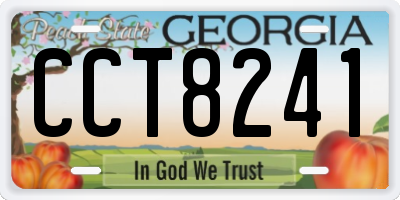 GA license plate CCT8241
