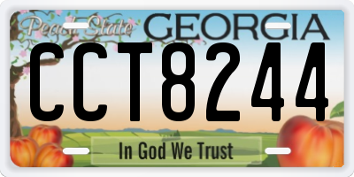 GA license plate CCT8244