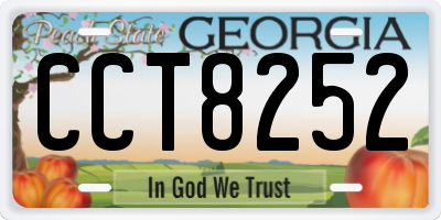 GA license plate CCT8252