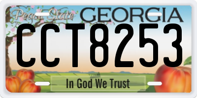 GA license plate CCT8253