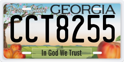GA license plate CCT8255