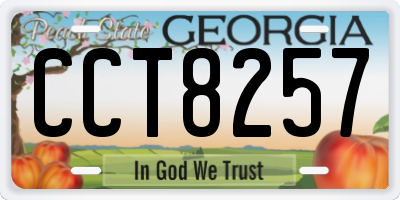 GA license plate CCT8257