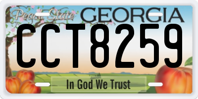 GA license plate CCT8259