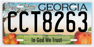 GA license plate CCT8263
