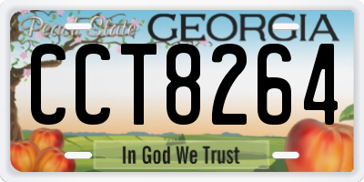 GA license plate CCT8264