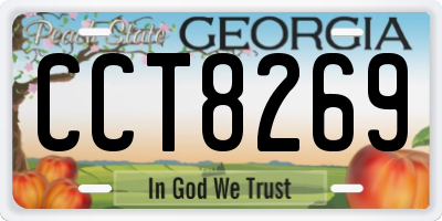 GA license plate CCT8269