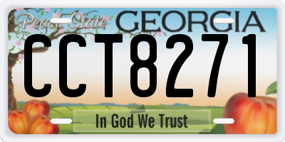 GA license plate CCT8271