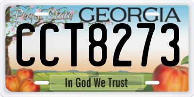 GA license plate CCT8273